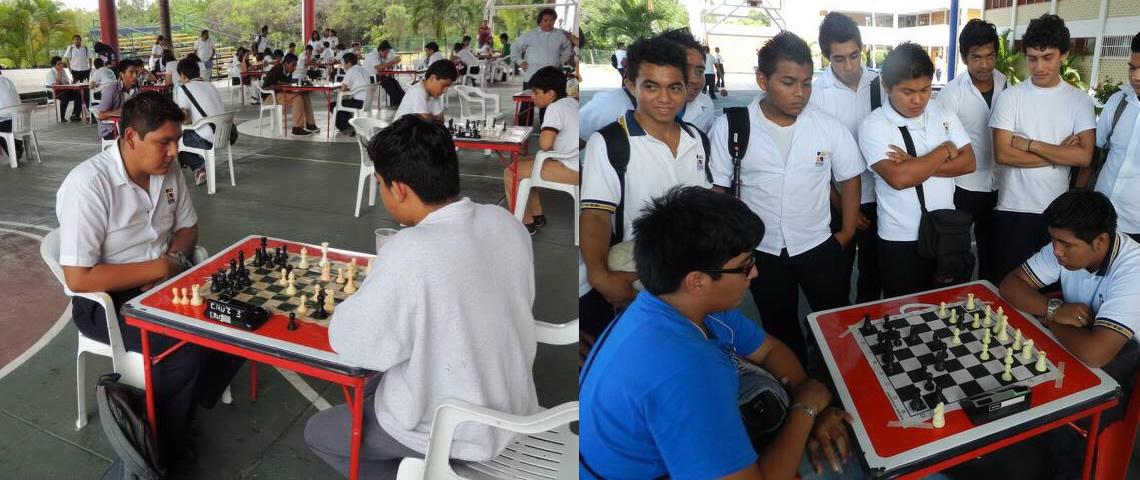 Impulso decidido de la práctica del ajedrez entre los jóvenes estudiantes