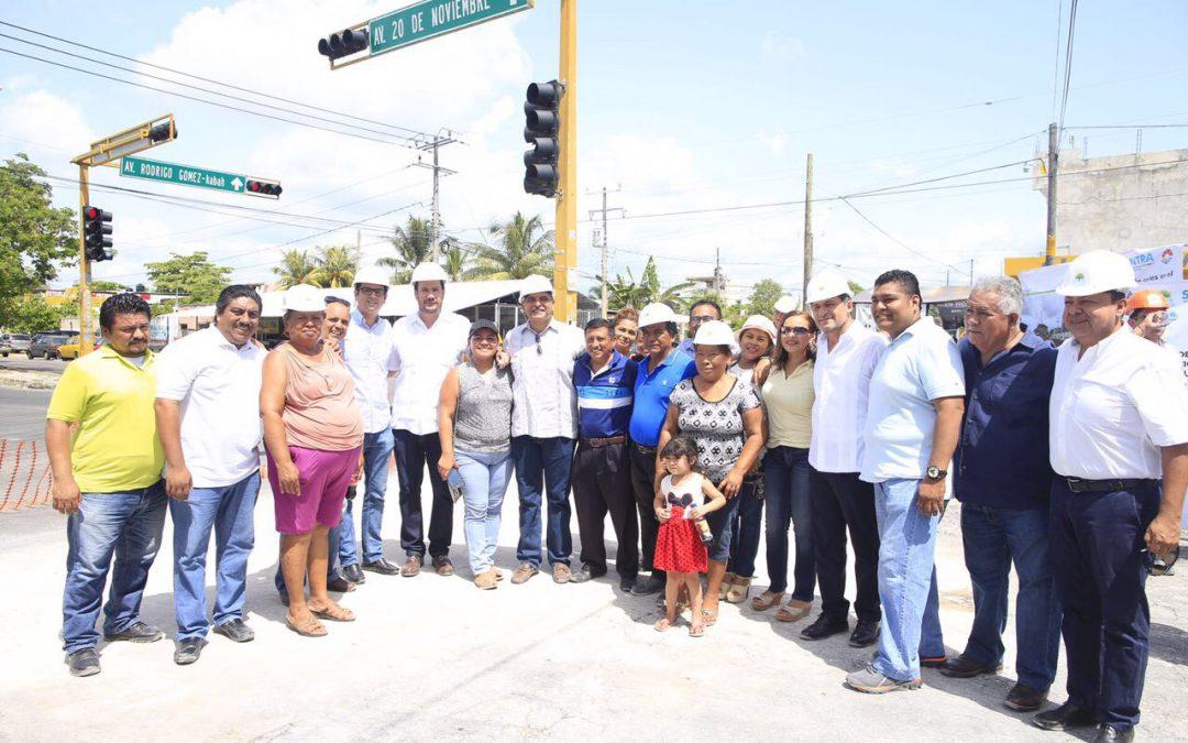 Supervisa Sintra pavimentación de calles en Benito Juárez