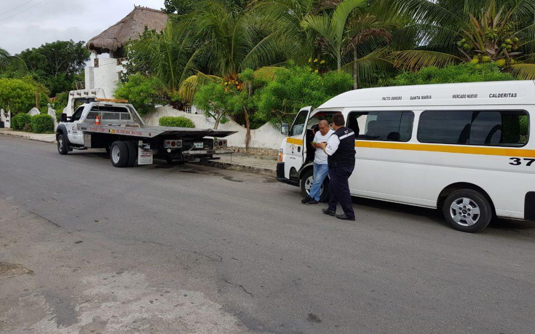 La Sintra pone orden al transporte colectivo en Chetumal con operativos de verificación
