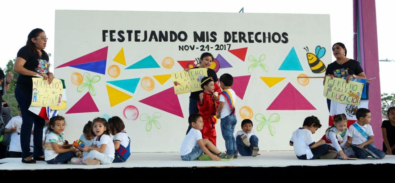 Con actividades artísticas y culturales Gaby Rejón de Joaquín promueve los derechos de la infancia