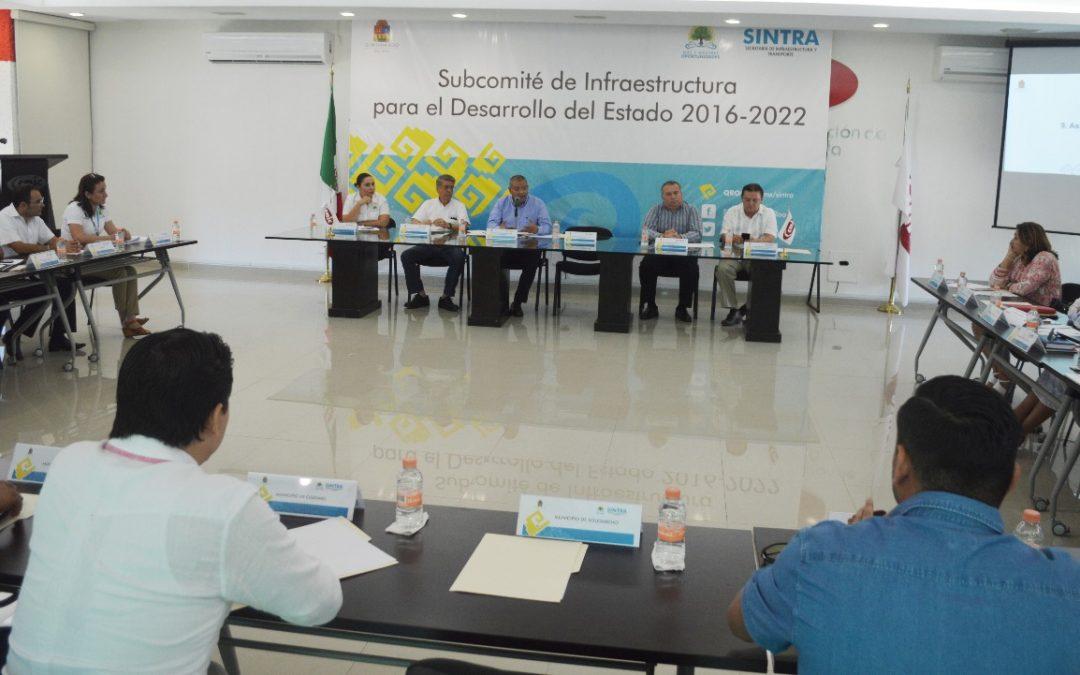 La SINTRA preside la primera sesión ordinaria del Subcomité Sectorial de Infraestructura para el Desarrollo del Estado