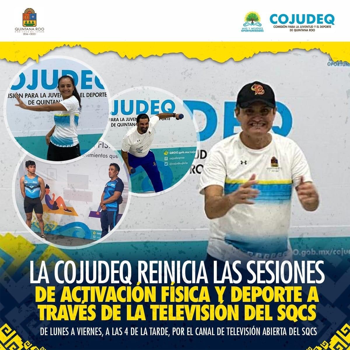 La COJUDEQ reinicia las sesiones de activación física y deporte a través de la televisión del SQCS