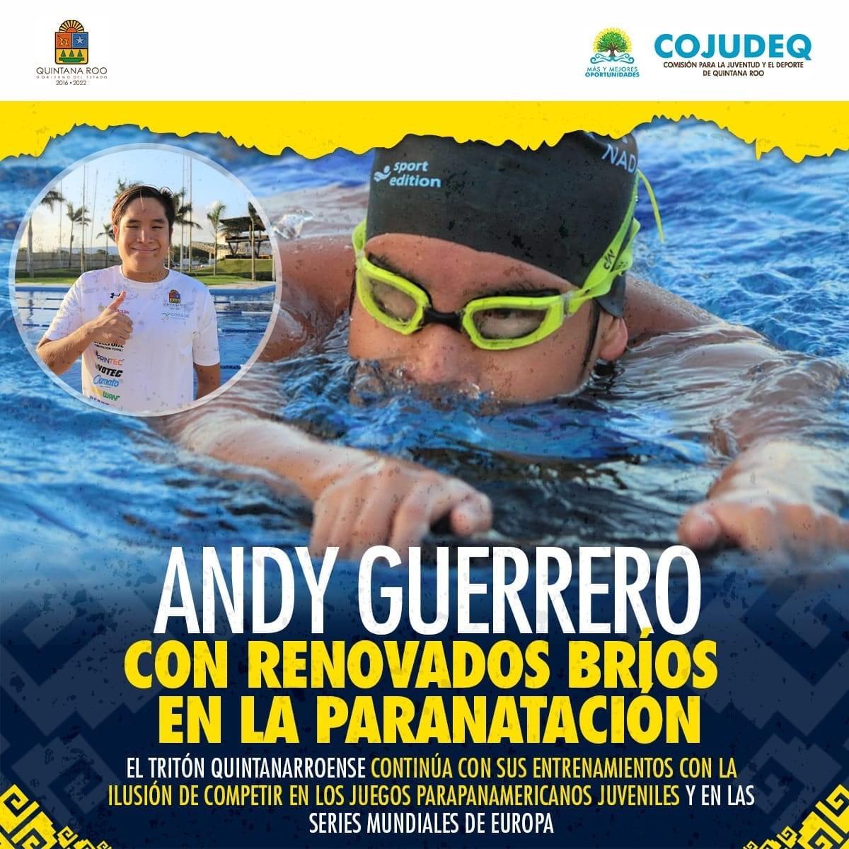 Andy Guerrero, con renovados bríos en la Para Natación