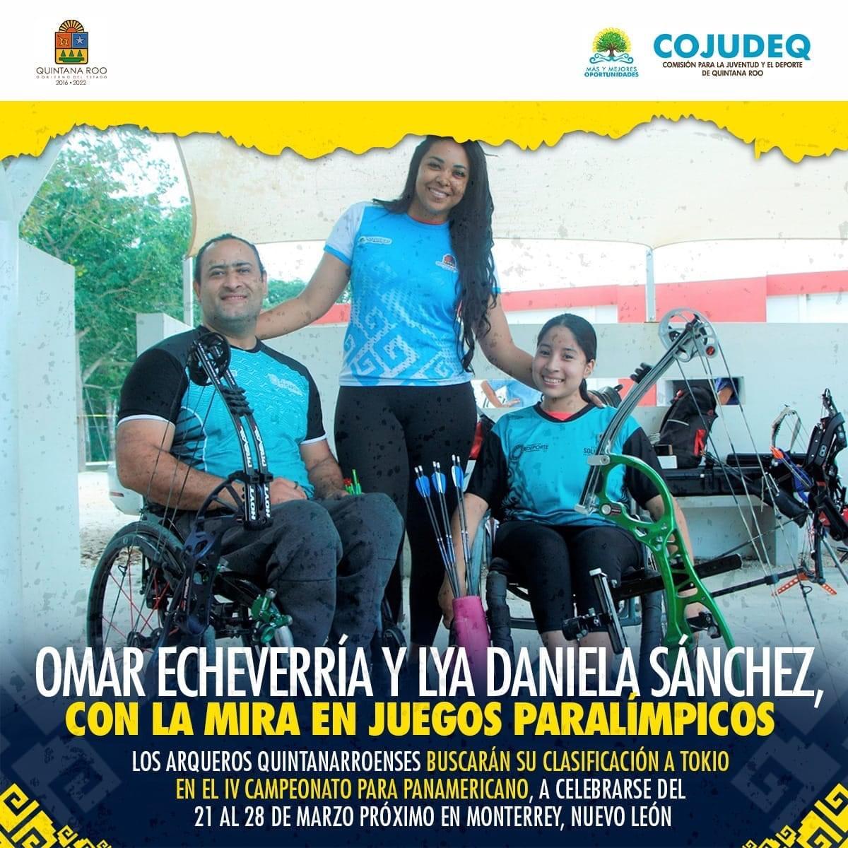 Omar Echeverría y Lya Daniela Sánchez, con la mira en Juegos Paralímpicos