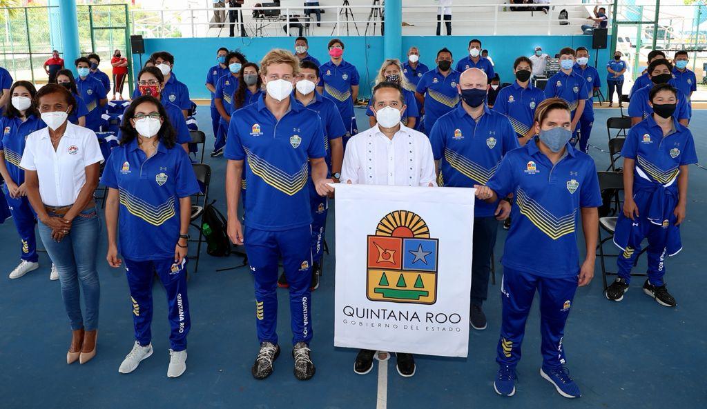 Abanderamiento de la delegación deportiva de Quintana Roo