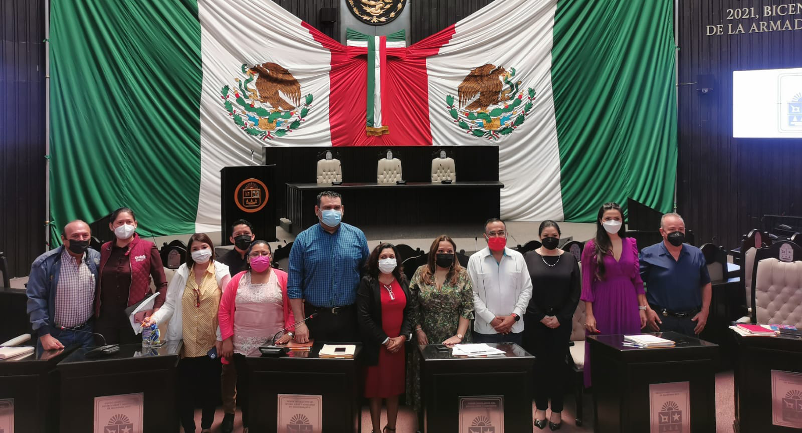 Mesa de trabajo con las y los Diputados de la XVI Legislatura del Estado de Quintana Roo,