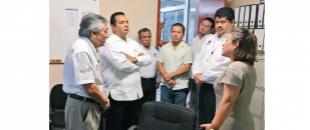 Con el equipo de Oficialía Mayor Quintana Roo realizando un recorrido por las instalaciones de la Jurisdicción Sanitaria No.2 Secretaría de Salud de Quintana Roo.