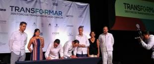 Firma de la declaratoria de Quintana Roo para sumarse a la plataforma de Gobierno Abierto.