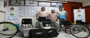 Entrega COJUDEQ equipamiento para la práctica de Básquetbol sobre silla de ruedas
