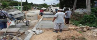 Avanza el programa de “Dignificación de comunidades” con la dotación de infraestructura urbana en la localidad de Tihosuco