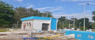La SEOP mejora la imagen urbana de la localidad de X-Querol en el municipio de José María Morelos